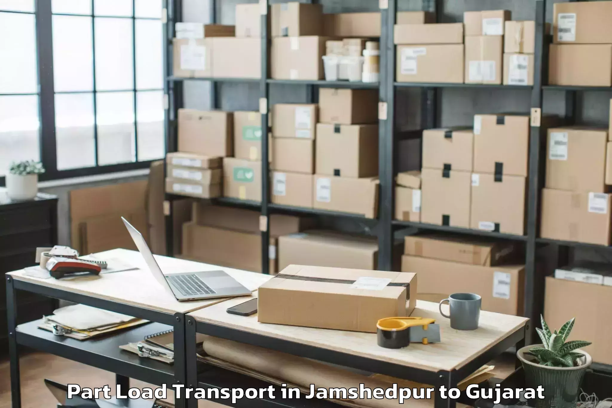 Professional Jamshedpur to Thasra Part Load Transport